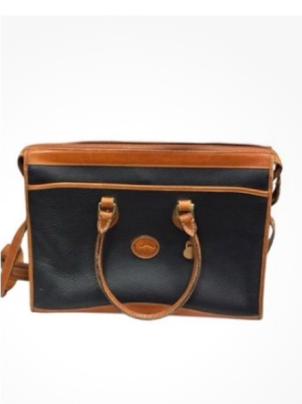 Vintage 80s Dooney and Bourke All Weather Leather Satchel- A1218605 -Style R28